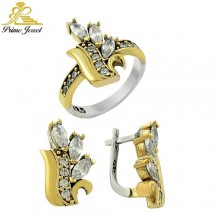 Gümüş Otantik Taşlı Set